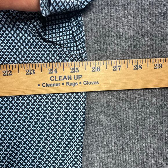 FootJoy Golf Polo Shirt Men's Large Blue Geometric Allover Outdoors Stretch - Picture 6 of 11